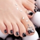 Rhinestones pedicure - an overview of fashion trends and antitrends