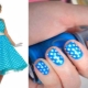 We select a manicure for a blue dress