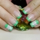 Secrets of designing a green jacket on nails