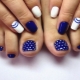 Blue pedicure: spectacular and original ideas