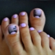 Lilac pedicure: design and decoration ideas