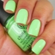 Stylish ideas for the design of light green manicure