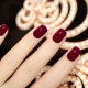 Dark red manicure: design options and fashion trends