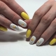 Yellow-white manicure: the best ideas for design and decor