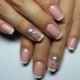 Rhinestone White French Nail Design Ideas