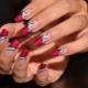 How to make a red French manicure with a pattern?