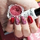 How to make a manicure with gel polish with sparkles?