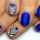 Matte blue manicure: features and varieties of design
