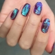 Features and methods for creating a nail design broken glass with gel polish