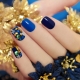 Blue manicure: stylish ideas and decor secrets