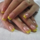 Yellow French manicure: a variety of designs and a choice of technology