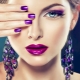 The best ideas of purple manicure for short nails