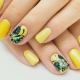 Features of yellow manicure on short nails