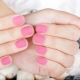 Pink color in shellac manicure