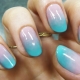 Features of ombre manicure on short nails