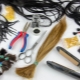 We select tools and materials for hair extensions