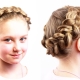 How to weave a braid around the head of a girl?