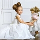 Hairstyles for girls on a matinee in kindergarten