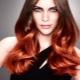 Red ombre for dark and blonde hair of different lengths