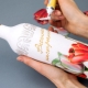 Decoupage champagne bottles: ideas and work instructions