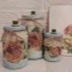 DIY decoupage glass jars
