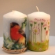Decoupage candles: ideas and workshops