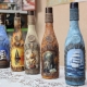 Reverse bottle decoupage