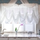 Short curtains in the kitchen: types, color variations and recommendations for choosing
