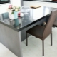 Kitchen tables made of artificial and natural stone