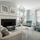 Blue living room: rules for design