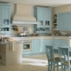 Blue kitchens: a choice of a headset, a combination of colors and examples of interior