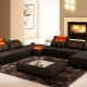 Modular sofas in the living room interior