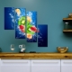 We choose modular paintings for the interior of the kitchen