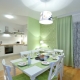 Green curtains in the kitchen: varieties and tips for choosing