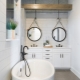 White tile in the bathroom: types and examples of design
