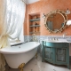 Provence style tiles in the bathroom interior