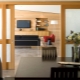 Sliding doors in the living room interior