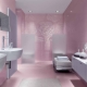 Pink tile for the bathroom: design features, selection, beautiful examples