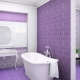 Lilac tiles for the bathroom: pros and cons, choice, examples