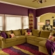 The combination of colors in the interior of the living room