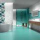 Turquoise bathroom: shades, color combination, design