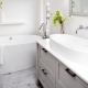 Oval bathtubs in the interior