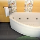 Corner baths in a small bathtub