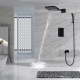 Black shower systems: choice and use in the interior