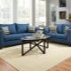 Blue sofas in the interior