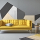 Yellow sofas: interior use, color combination