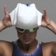 How to put on a hat for the pool?