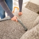 Cleaning the sofa at home