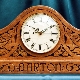 Wood carved clock