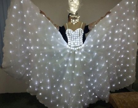 Wedding dress with LED bulbs